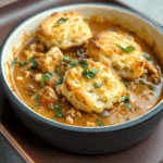Chipotle Chicken Chili with Cheddar Bay Biscuit Topping