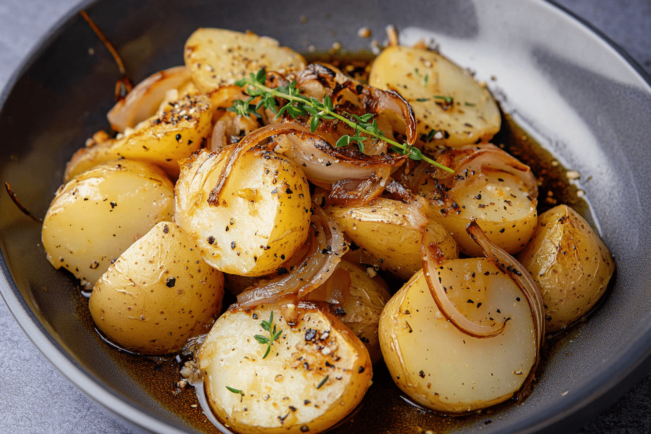 Oven Roasted Yukon Gold Potatoes with Onions