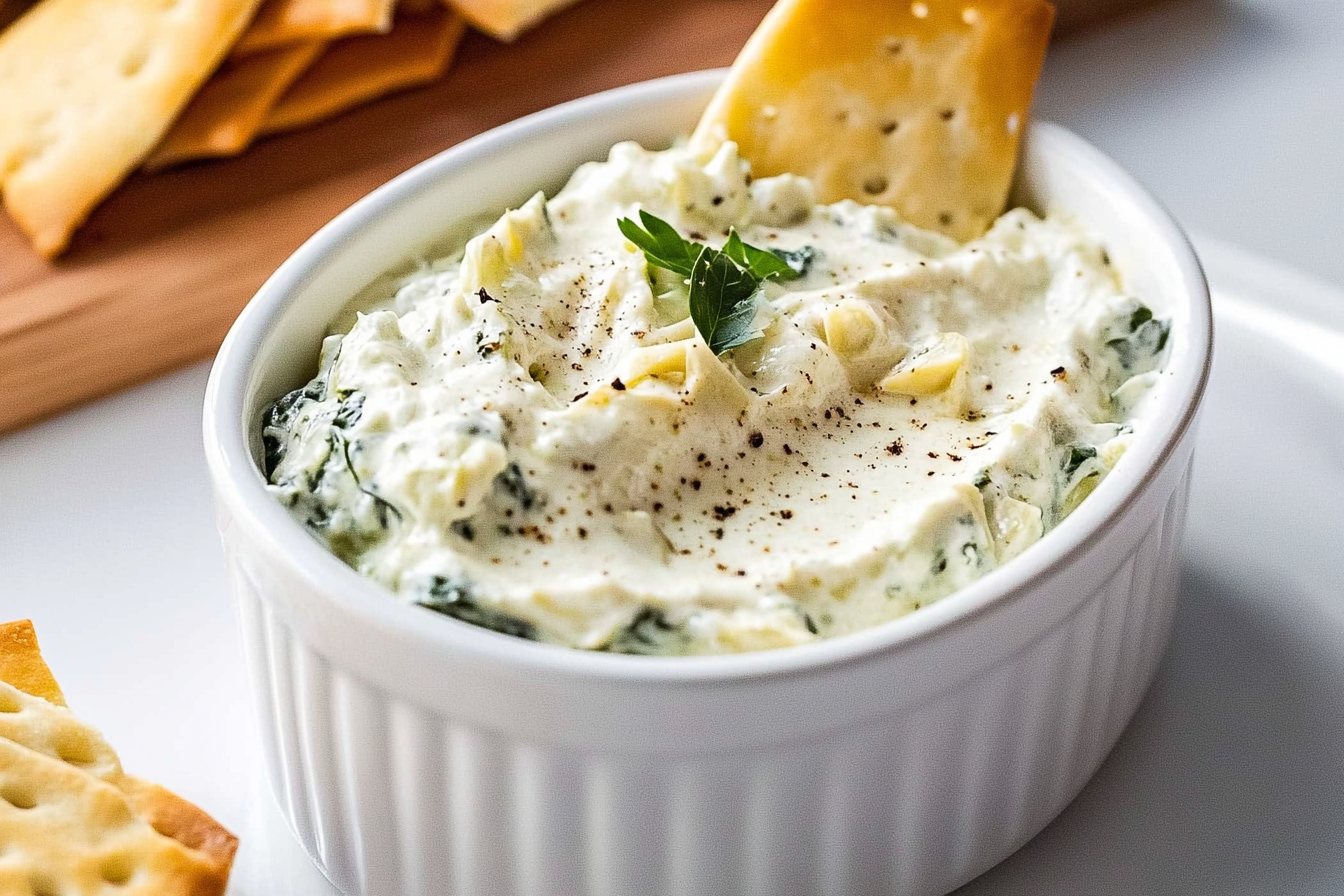 5-Ingredient Healthy Spinach Artichoke Dip