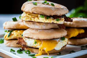 Spicy Chipotle Egg Breakfast Sandwiches