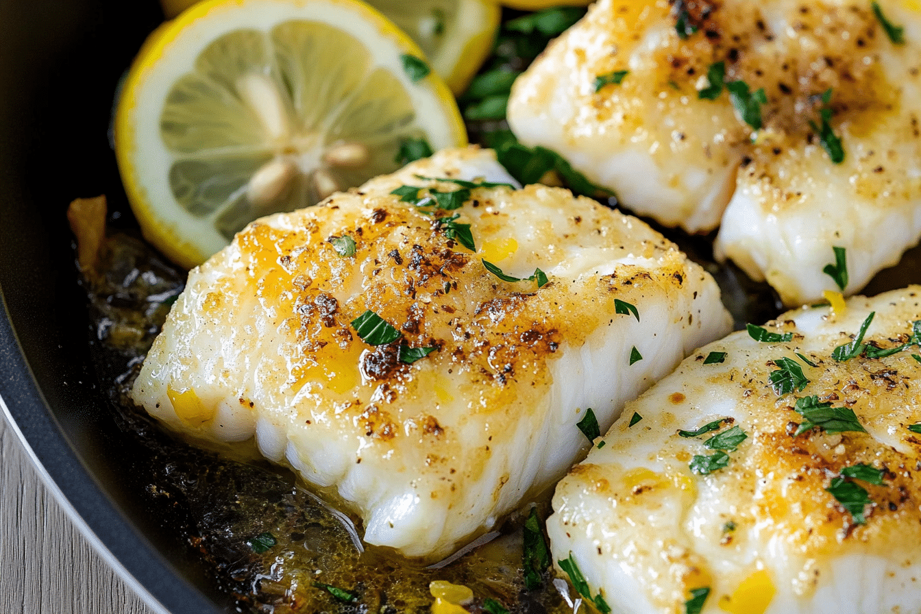 Baked Cod Recipe with Lemon and Garlic
