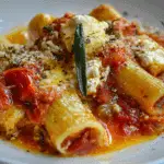 Ricotta-and-Parsley-Filled Paccheri Baked with a Tomato, Butter, and Sage Sauce