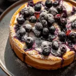 Blueberry Ricotta Pudding Cake.