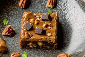 Brown Butter Bourbon Pecan Chocolate Chunk Blondies