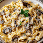 Caramelized Leek and Mushroom Gruyere Pasta