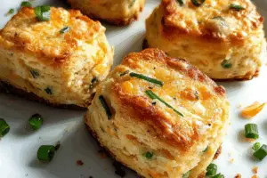 Cheddar Chive Scallion Biscuits