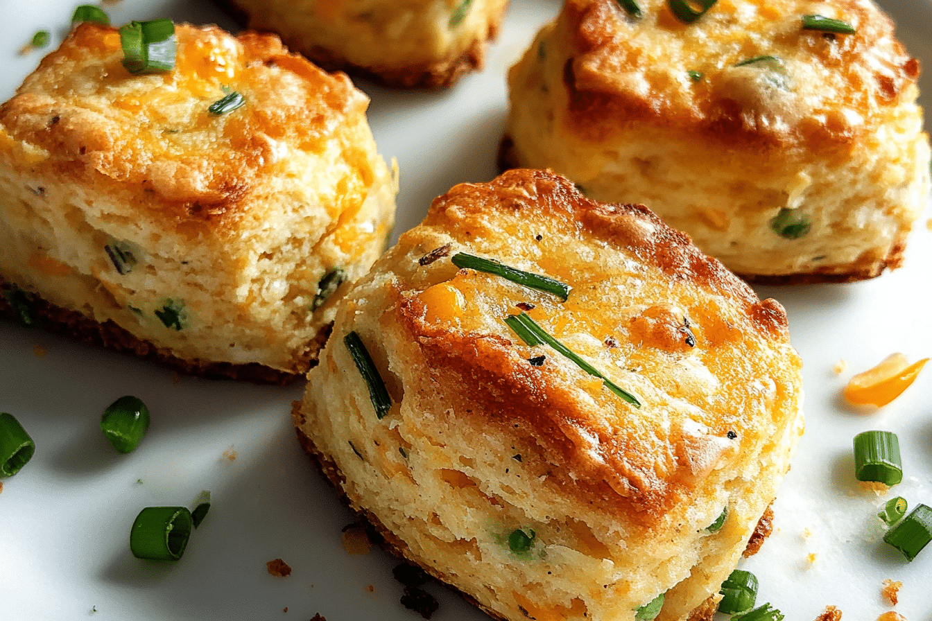 Cheddar Chive Scallion Biscuits