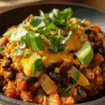 Cheesy Chorizo and Bean Skillet