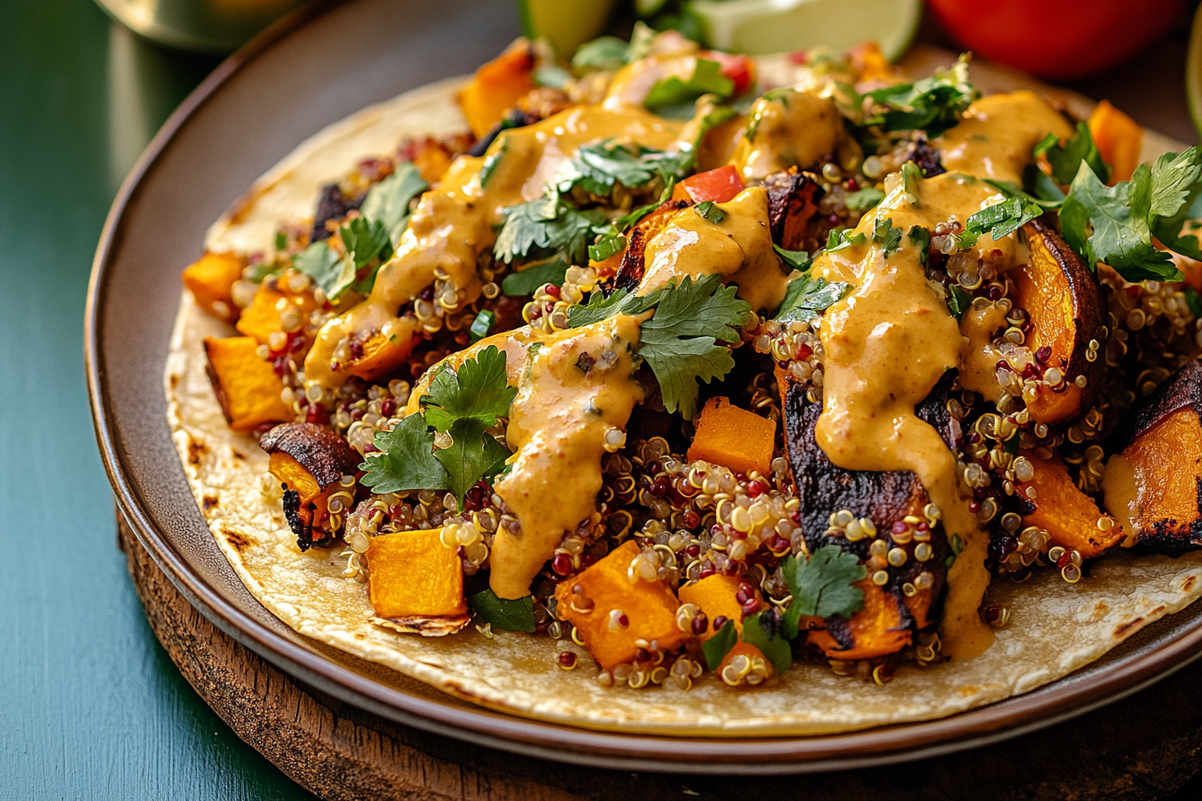 Chipotle Sweet Potato Quinoa Tacos