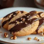 Chocolate Dipped Toffee Pecan Shortbread Cookies