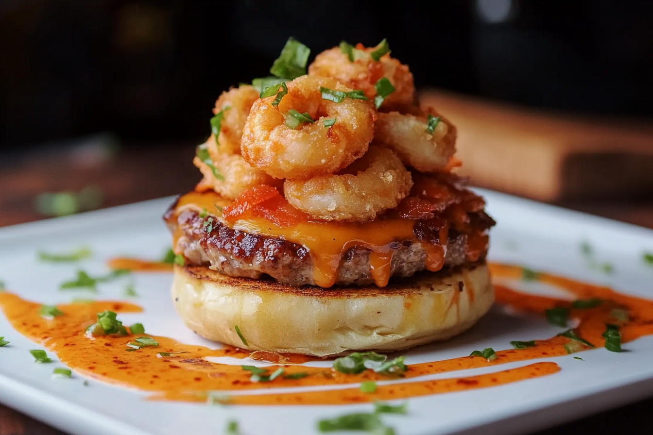 Crab Rangoon Surf and Turf Burger Recipe