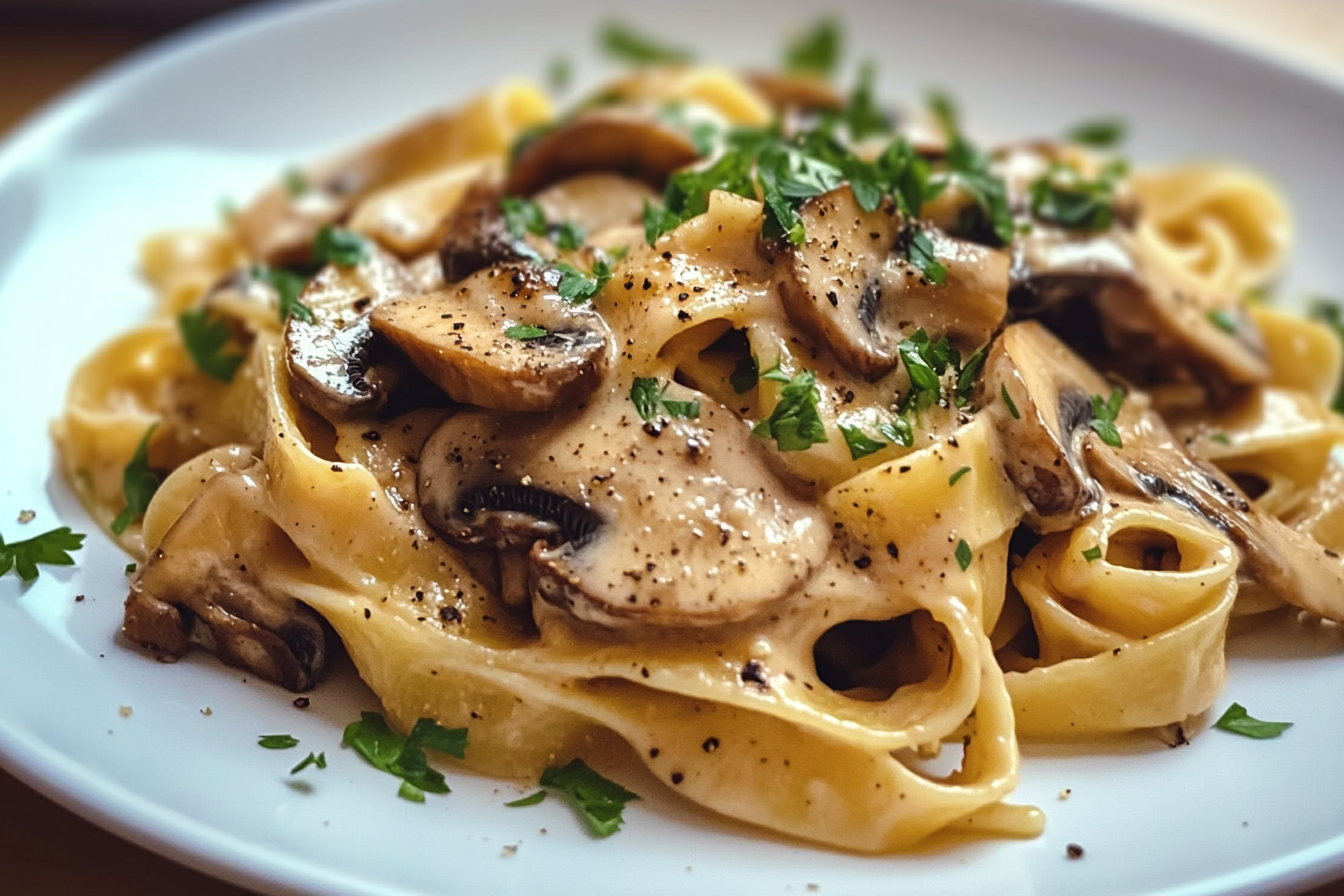 Creamy Miso Mushroom Pasta