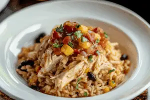 Crockpot Fiesta Chicken and Rice