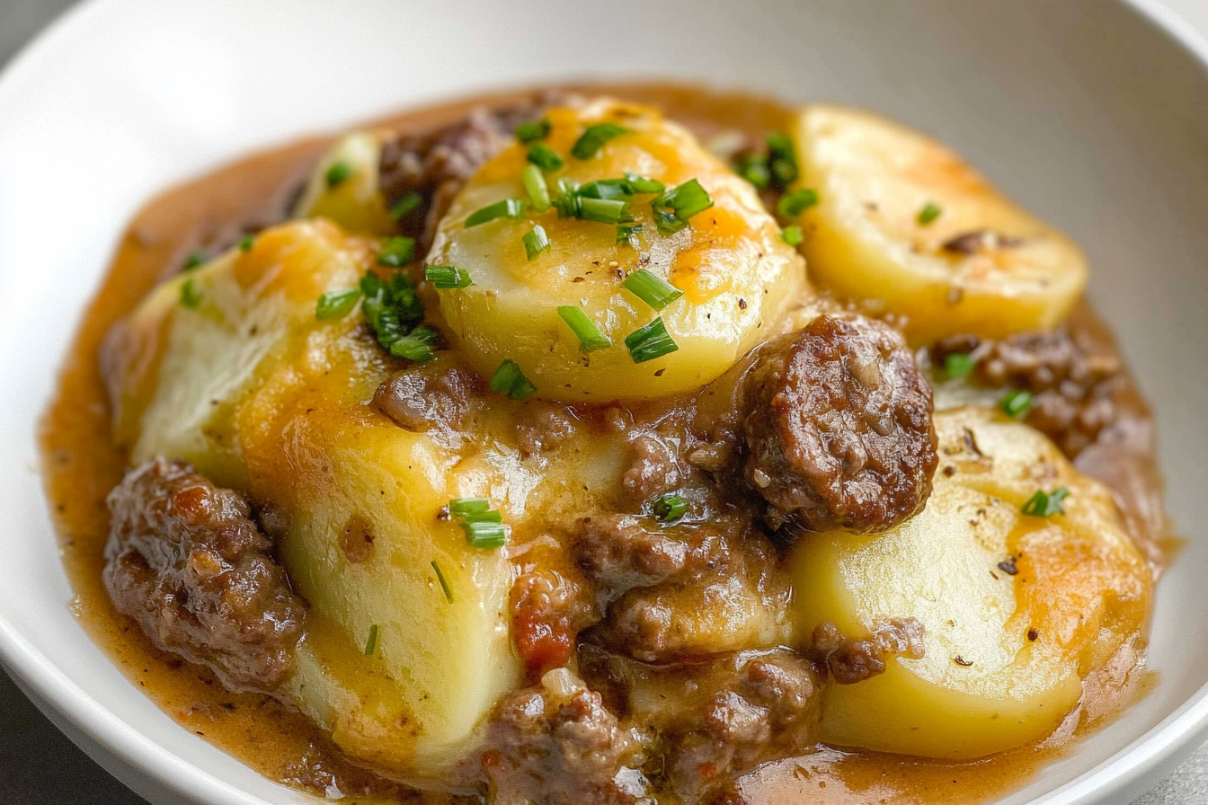 Crockpot Hamburger Potato Casserole