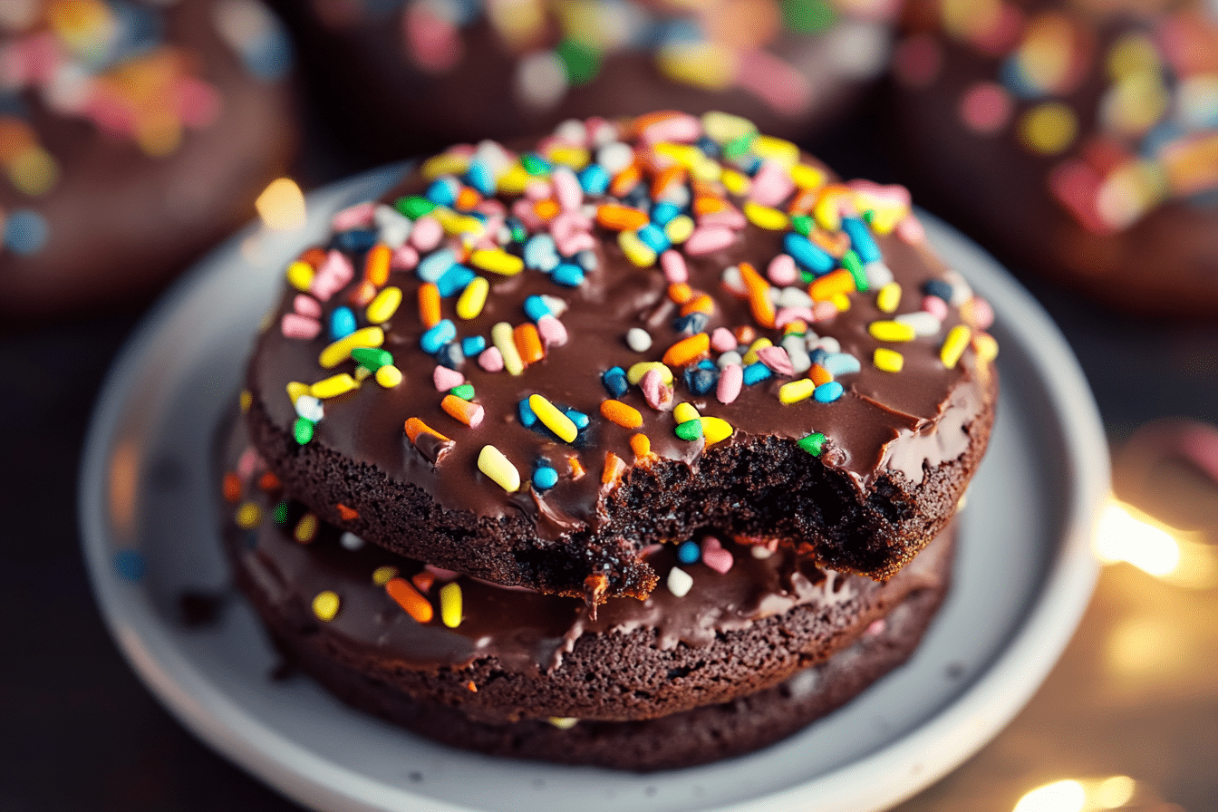 Double chocolate birthday cookies