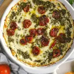 Easy Cheesy Baked Pesto and Sun-Dried Tomato Dip