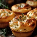 Garlic Rosemary Focaccia Muffins