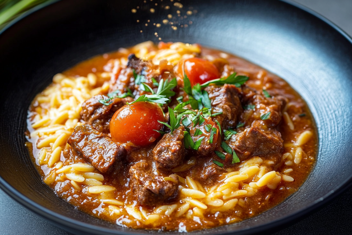 Giouvetsi (Greek Beef Stew with Orzo)