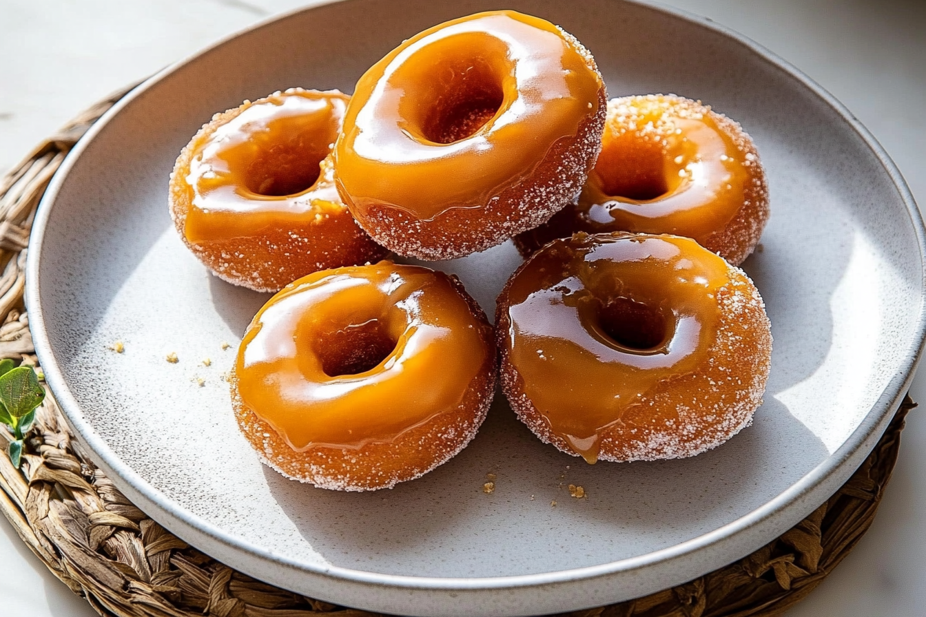 Gluten Free & Vegan Caramel Doughnuts