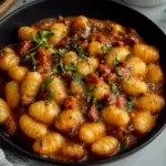 Gnocchi with Chorizo and Creamy Harissa Sauce