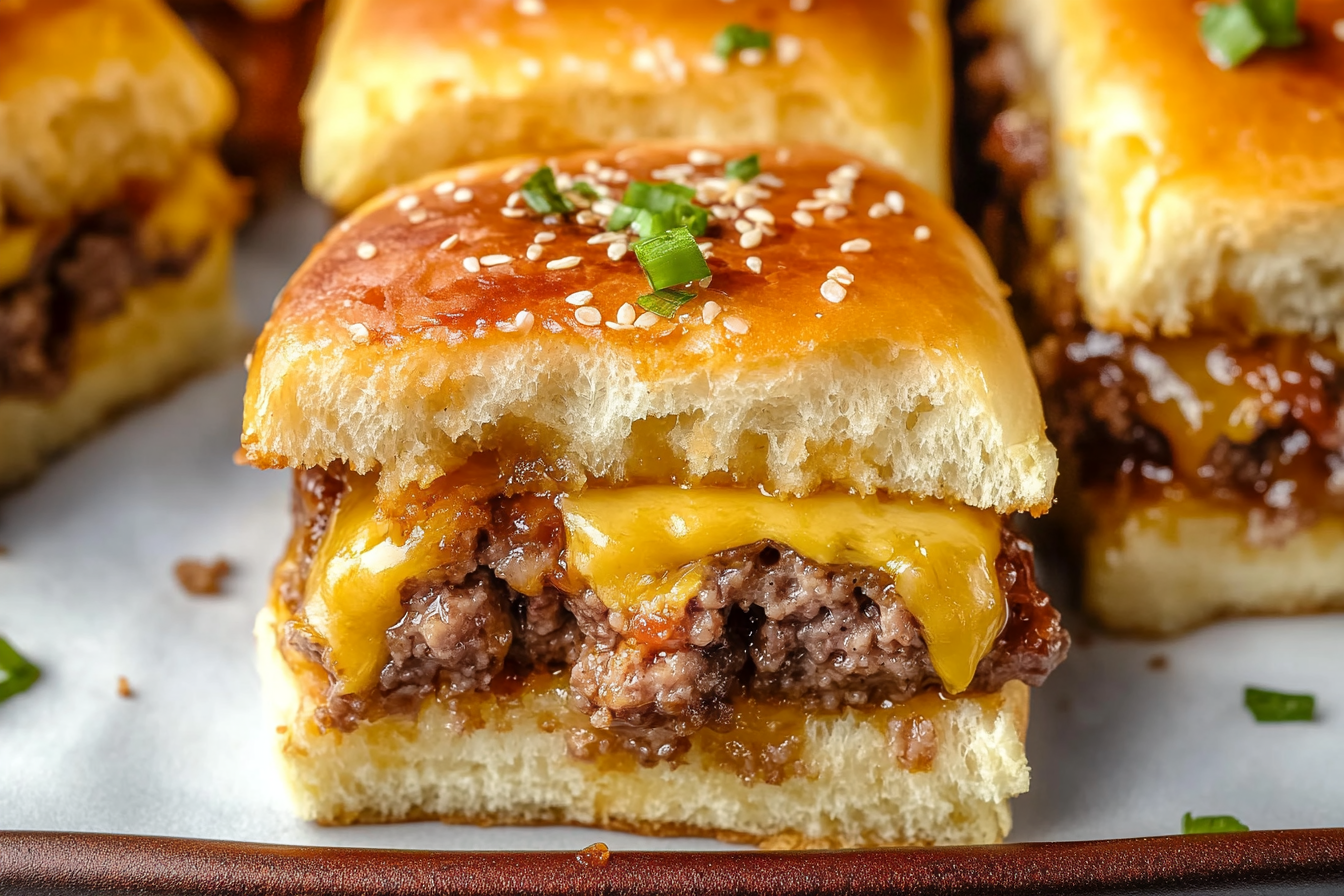 Hawaiian Roll Cheeseburger Sliders