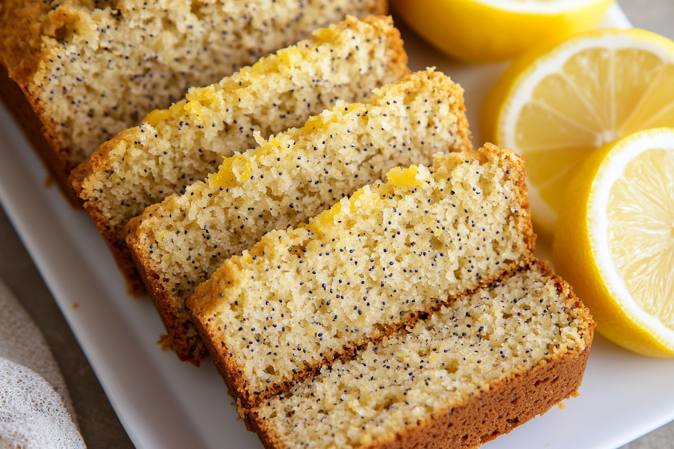 Healthy Oatmeal Lemon Poppy Seed Bread