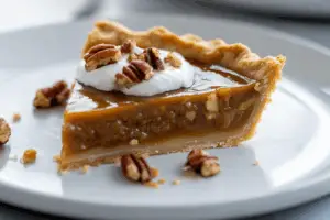 Pumpkin pecan caramel pie