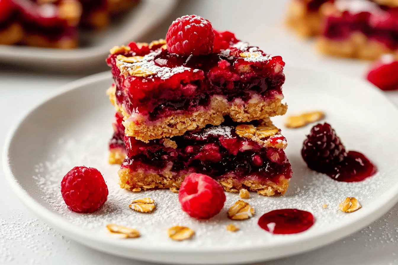 Raspberry Jam Oat Bars