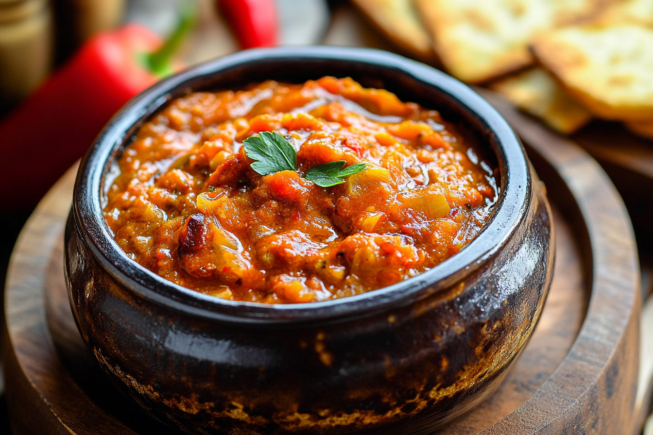 Roasted Eggplant and Pepper Spread (Zacusca)