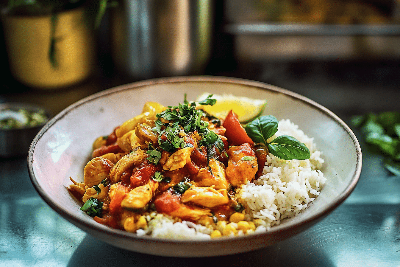 Simple Spicy Summer Coconut Chicken Curry.