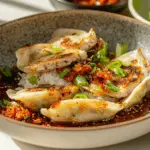 Smashed Chicken Gyoza with Kimchi & Rice
