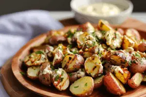 Smoky aioli grilled potato salad