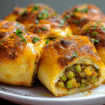 Spiced Pea and Potato Rolls