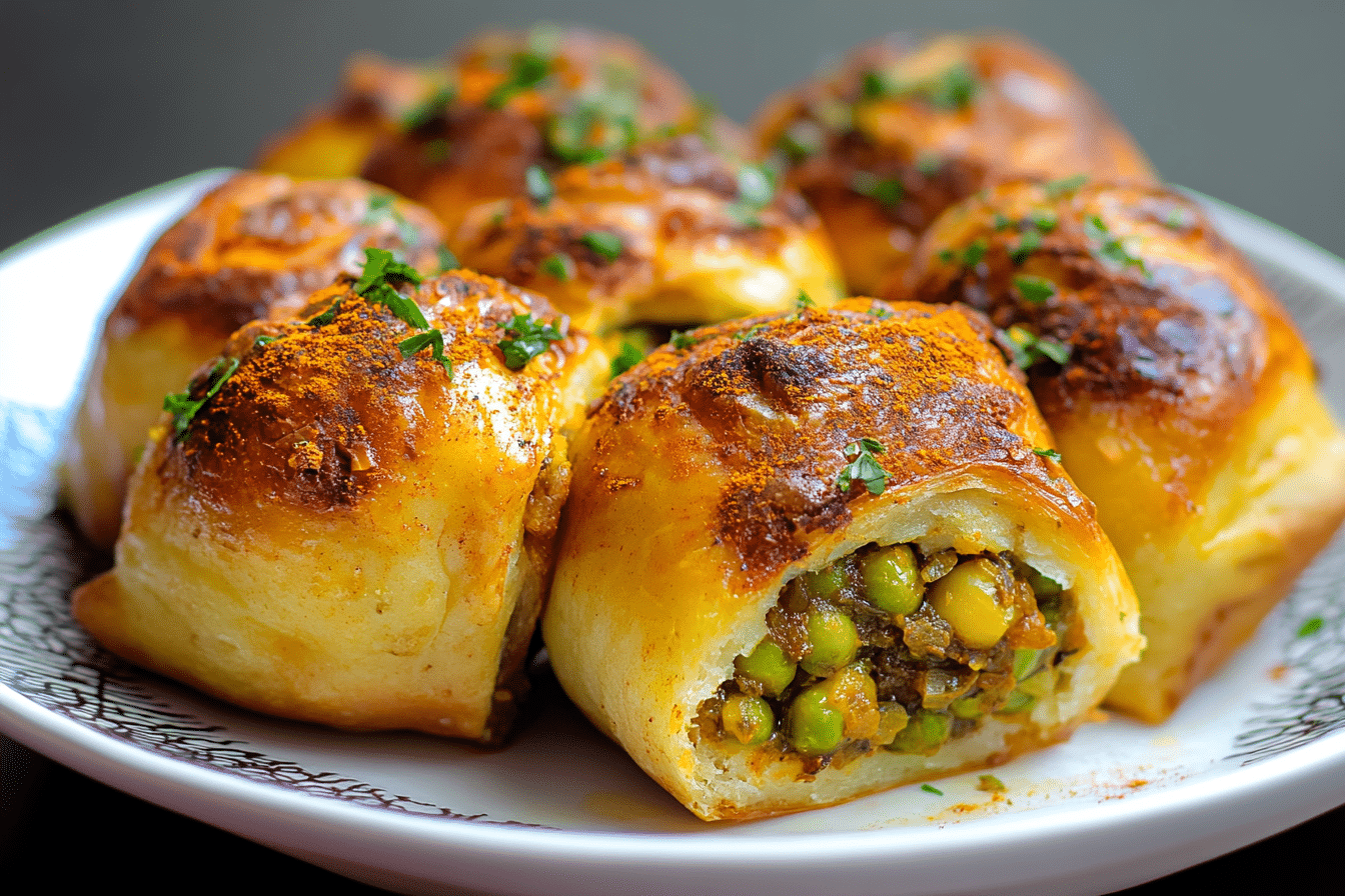 Spiced Pea and Potato Rolls