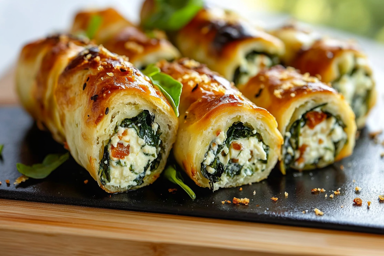 Spinach and Ricotta Rolls {Oven or Air Fryer}