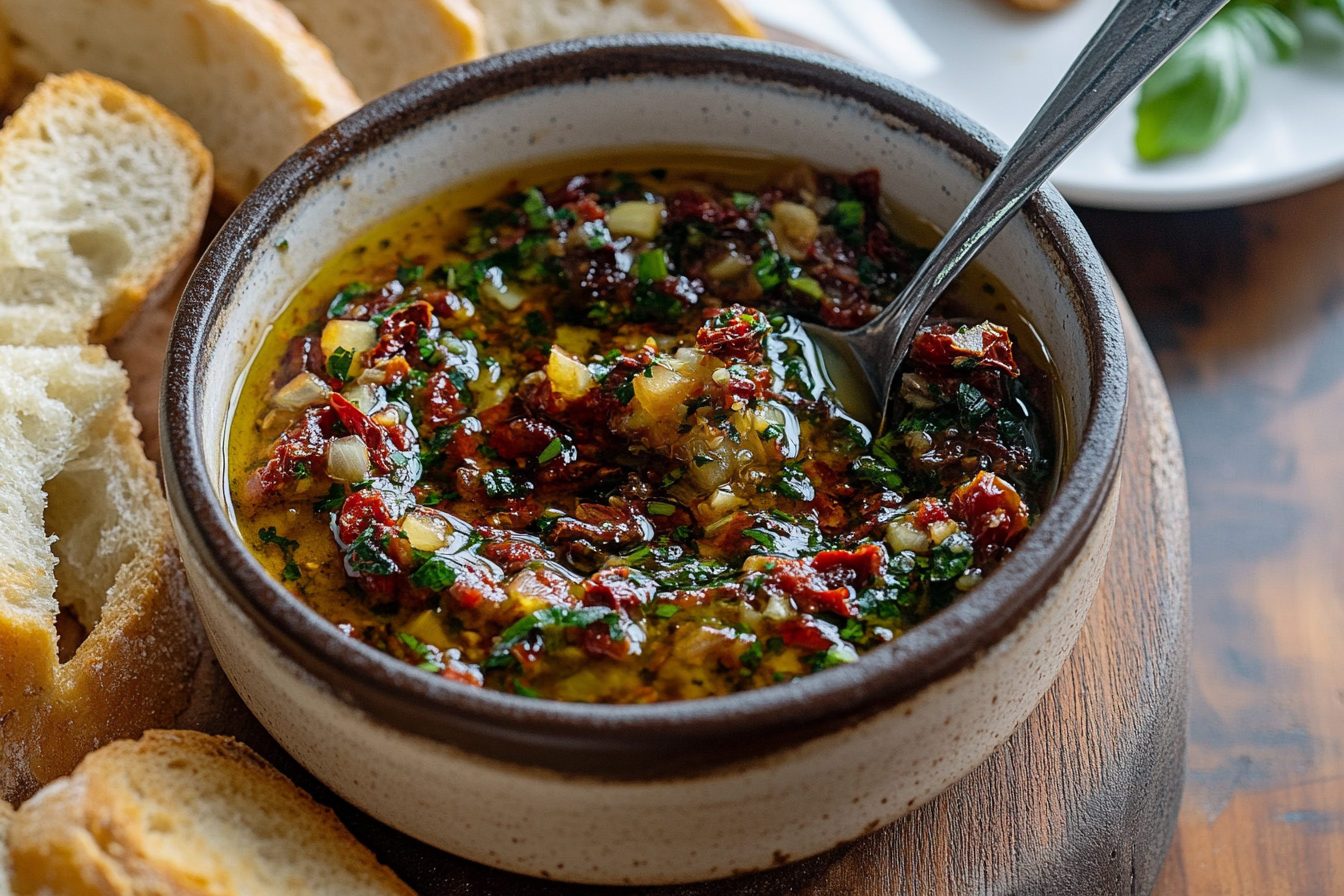 Sun-Dried Tomato Olive Oil Bread Dip