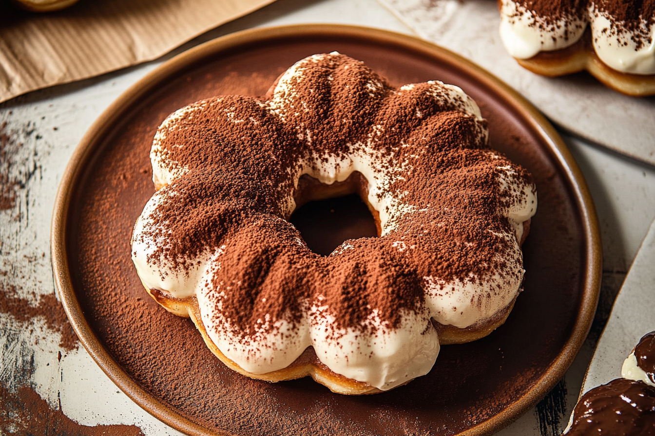 Super Moist Baked Tiramisu Donuts