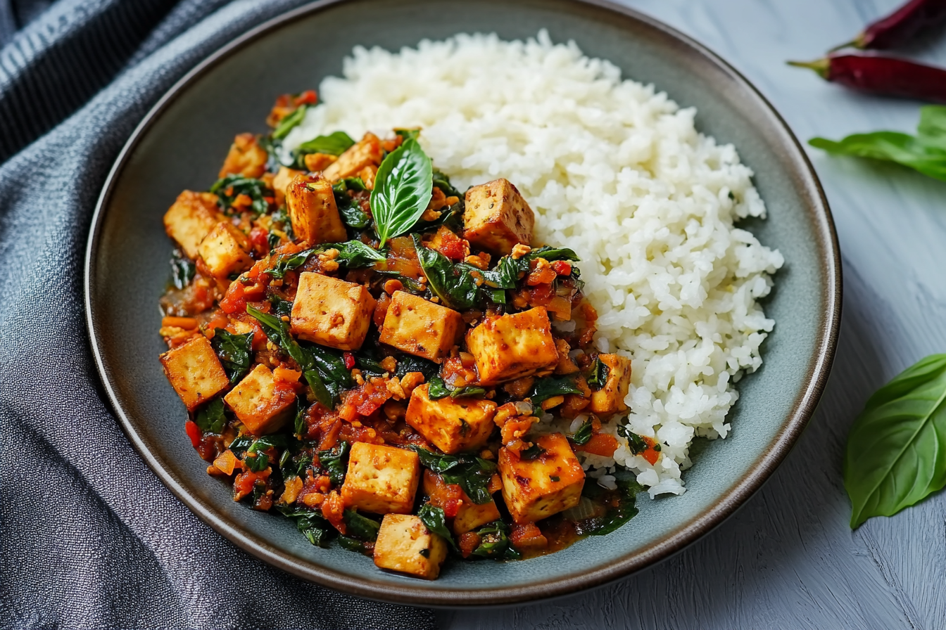 Thai Basil Tofu (Tofu Pad Krapow)