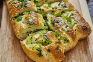 This Aromatic Green Onion Garlic Butter Bread