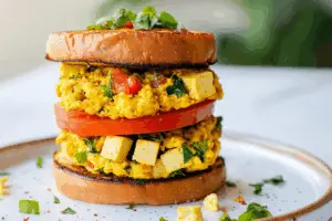 Tofu Scramble Breakfast Sandwiches