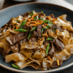 Vietnamese Flat Rice Noodles with Beef (Hu Tieu Ap Chao)