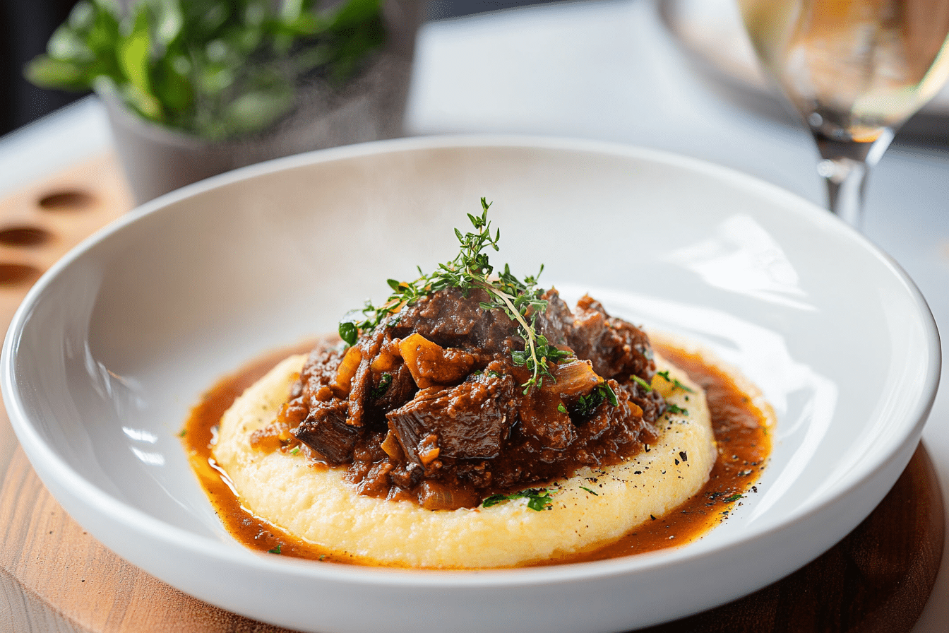 Beef Short Rib Ragu with Creamy Parmesan Polenta