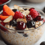 Berry Cherry Almond Overnight Oats for Breakfast Meal Prep