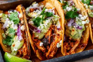 Best Chicken Tacos Recipe (Stovetop or Crockpot)