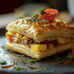 Breakfast Stuffed Puff Pastry Bars