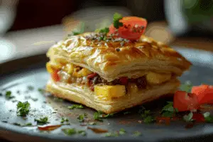Breakfast Stuffed Puff Pastry Bars