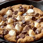 Brown Butter S’mores Chocolate Chip Cookie Skillet