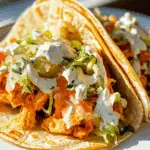 Buffalo Chicken Smash Burger Tacos