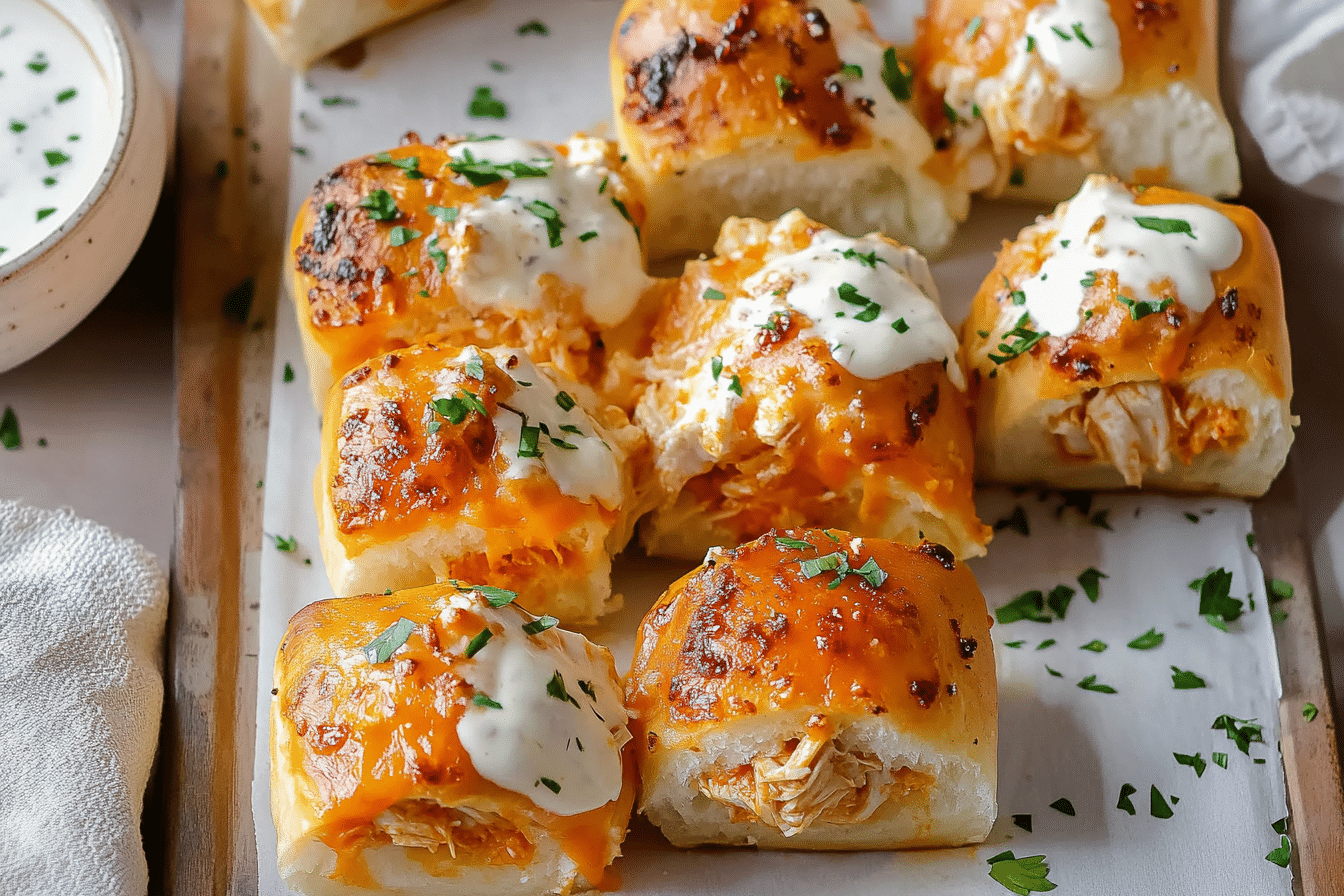 Buffalo Chicken-Stuffed Rolls