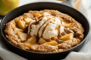 Caramel Apple Skillet Cookie